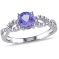 10kt White Gold Tanzanite Diamond Engagement Ring C16186