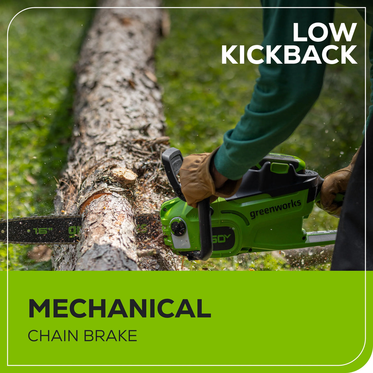 60V Brushless Chainsaw with 2.5 Ah Battery & Charger S913