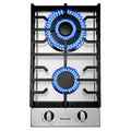 12" Dual Fuel 2 Burner Stainless Steel Cooktop V146