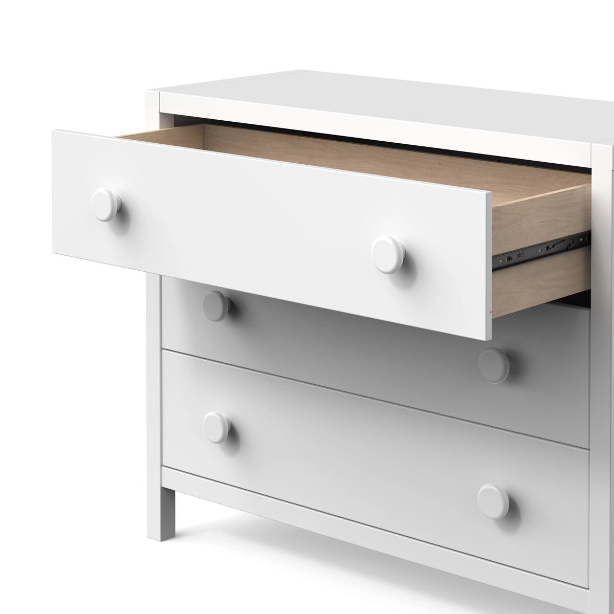 3-Piece Convertible Crib Dresser and Chest Nursery Set Matte White Q167
