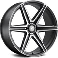 Satin Black Machined 24x10 Wheel D1761
