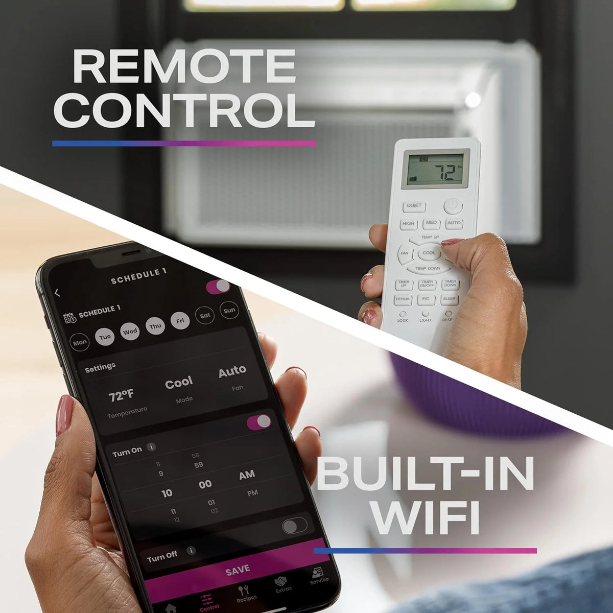 Ultra Quiet 8,200 BTU WiFi Enabled Window Air Conditioner H1307