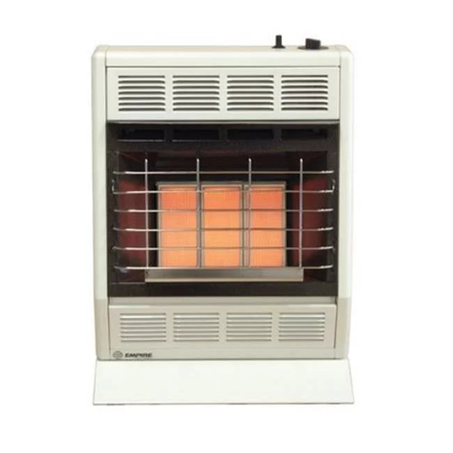 18000 BTU 3-Heat Settings Manual Infrared Gas Heater, White I24779