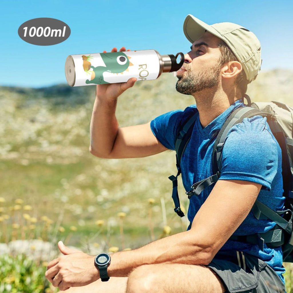 Stainless Steel Insulated Water Bottle with Straw Lid D785716