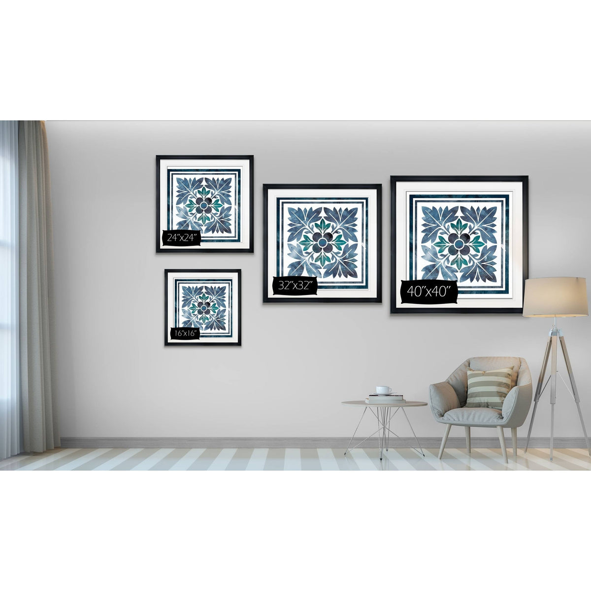 Framed Giclee Print, 28 x 28 B6515