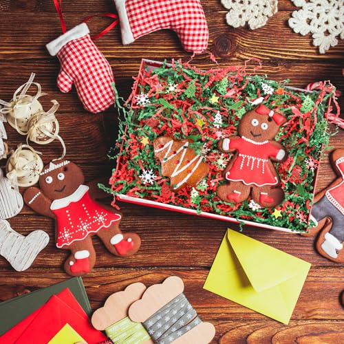 1LB Christmas Crinkle Cut Paper Basket Filler N4421