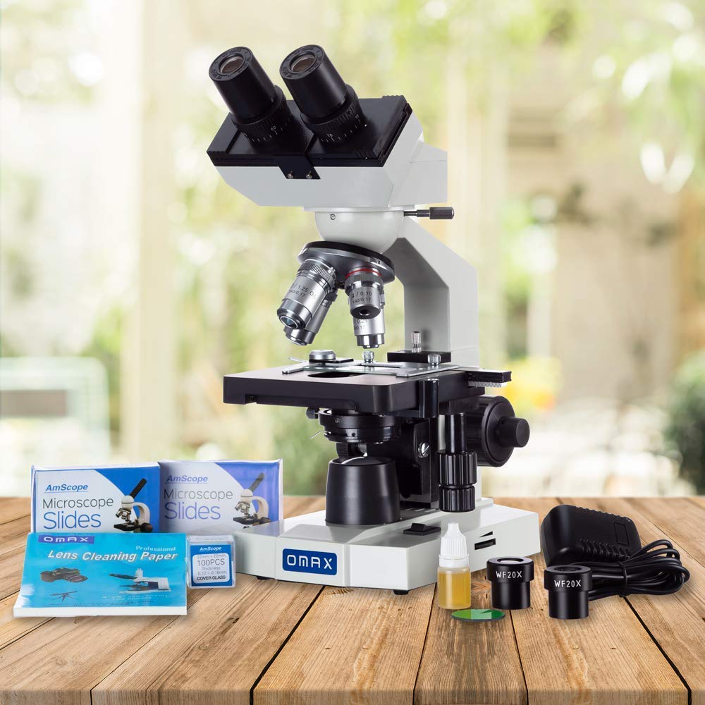 40X-2000X LED Binocular Compound Lab Microscope with Double Layer Mechanical Stage P86509
