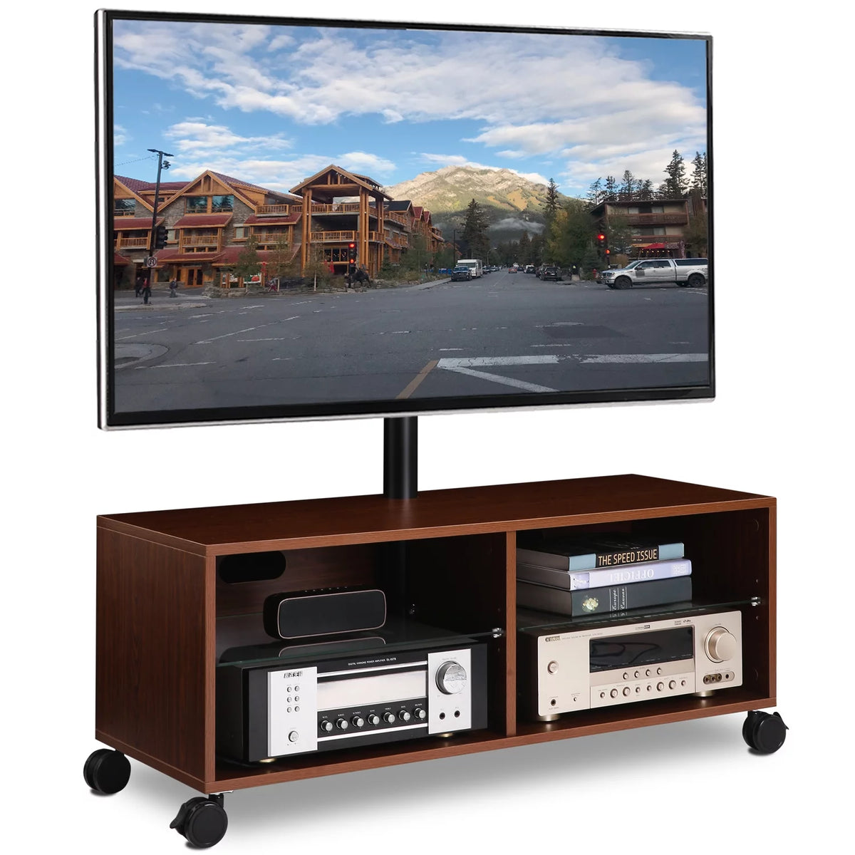 Wood Storage TV Stand with Mount G7836