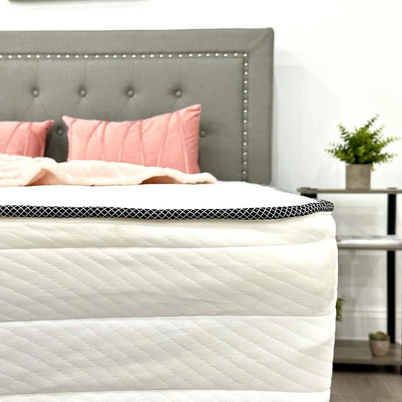 Twin Size 12 Inch Memory Foam & Spring Hybrid Mattress with Breathable Cover B844