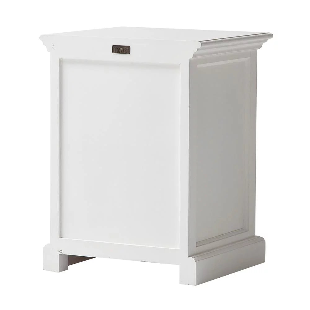 White Nightstand with Dividers R18900