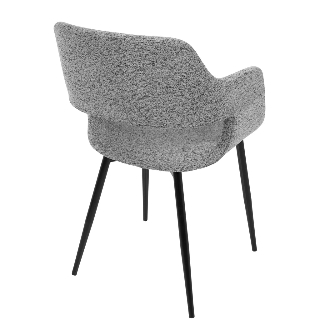 Gray Fabric Dining Chair Set of 2 D53020