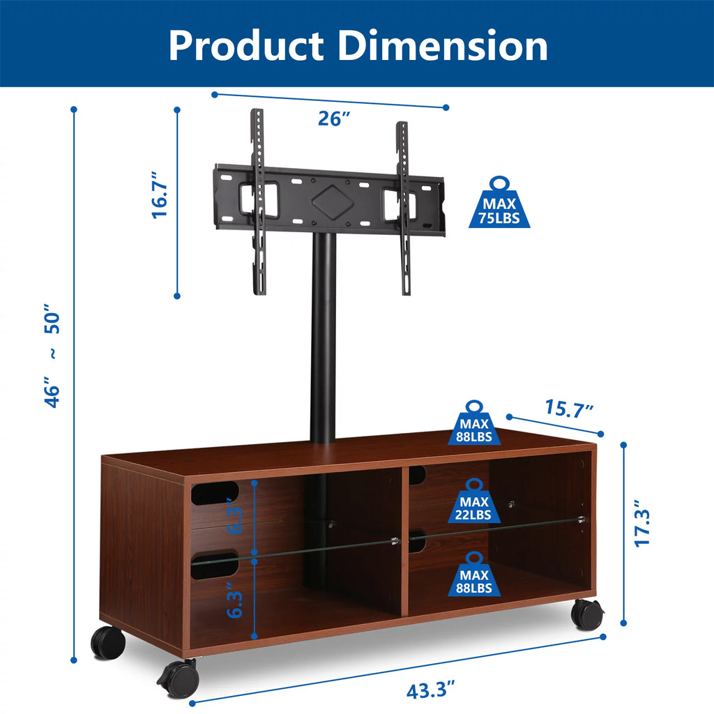 Wood Storage TV Stand with Mount G7836
