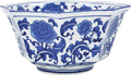 Blue and White Porcelain Bowl, 11" x 11" x 6" E677