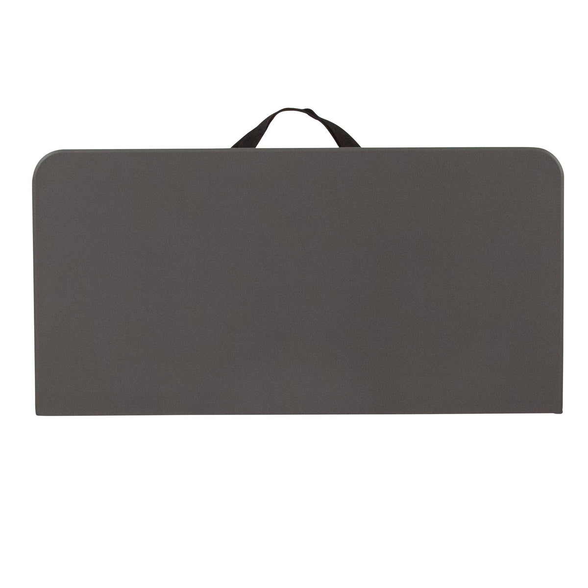 Dark Gray Plastic Folding Table with Carrying Handle R4462