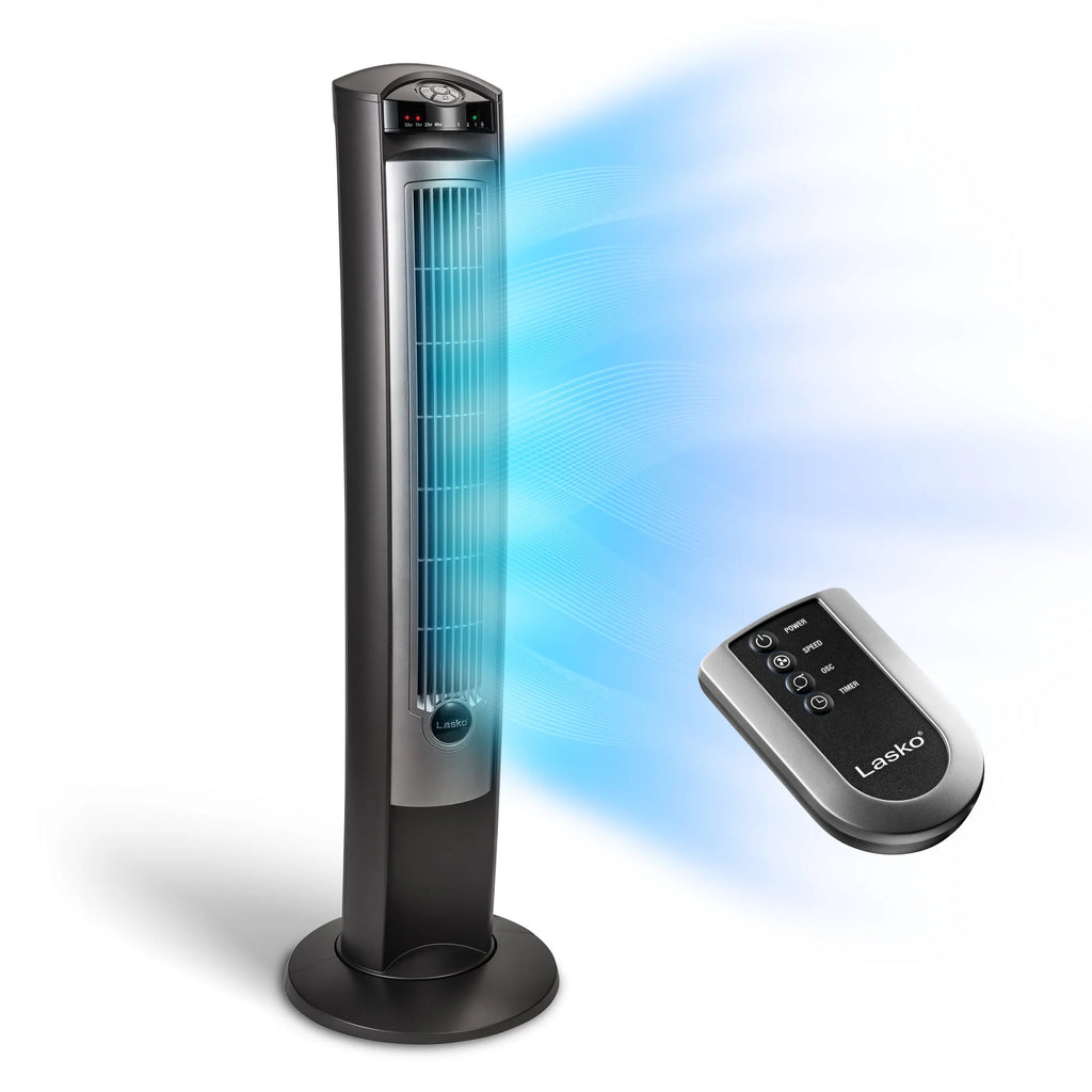 42 Tower Fan with Remote, Gray/Brown G3324