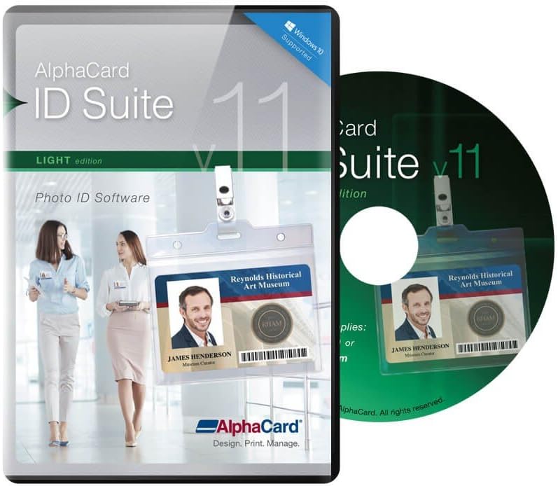 ID Card Printer Bundle with ID Software and Supplies P373