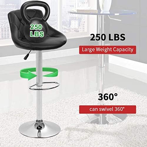 White PU Leather Swivel Barstools Set of 2 B595