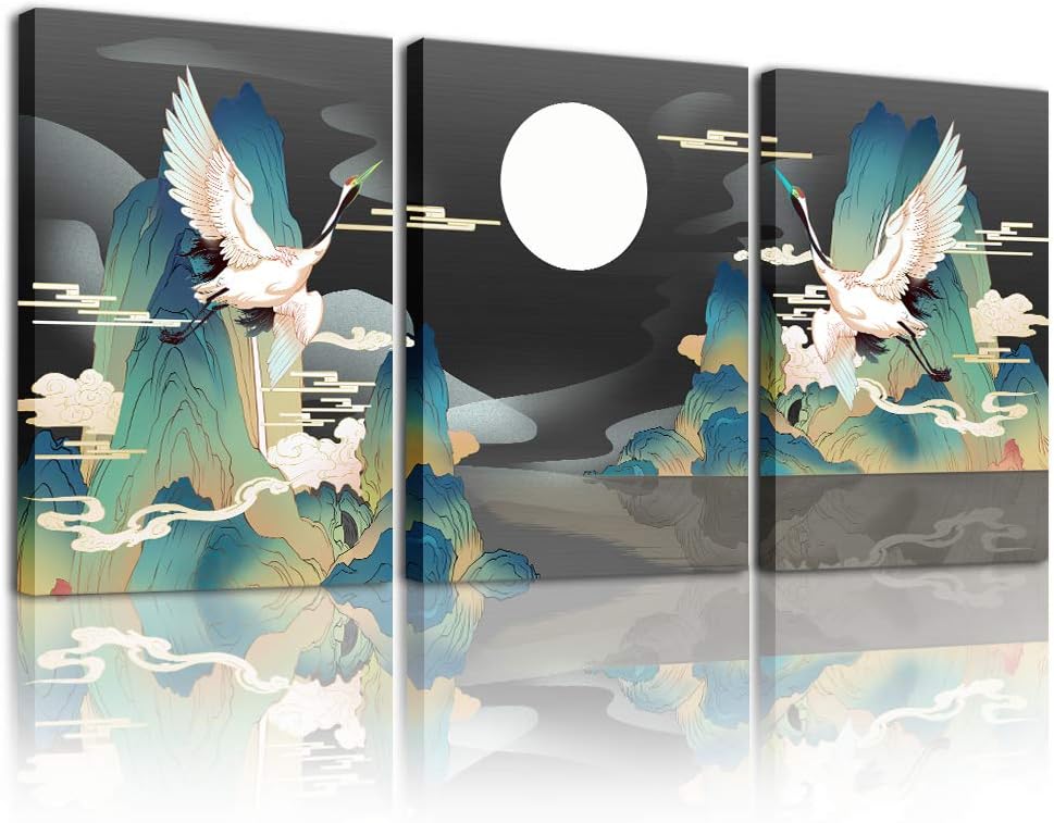 Black and White Mountain Abstract 3 Piece Canvas Wall Art E30953