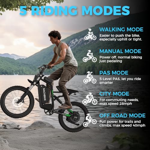 60V 25Ah Removable Battery Electric Dirt Bike with Full Suspension F1766