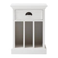White Nightstand with Dividers R18900