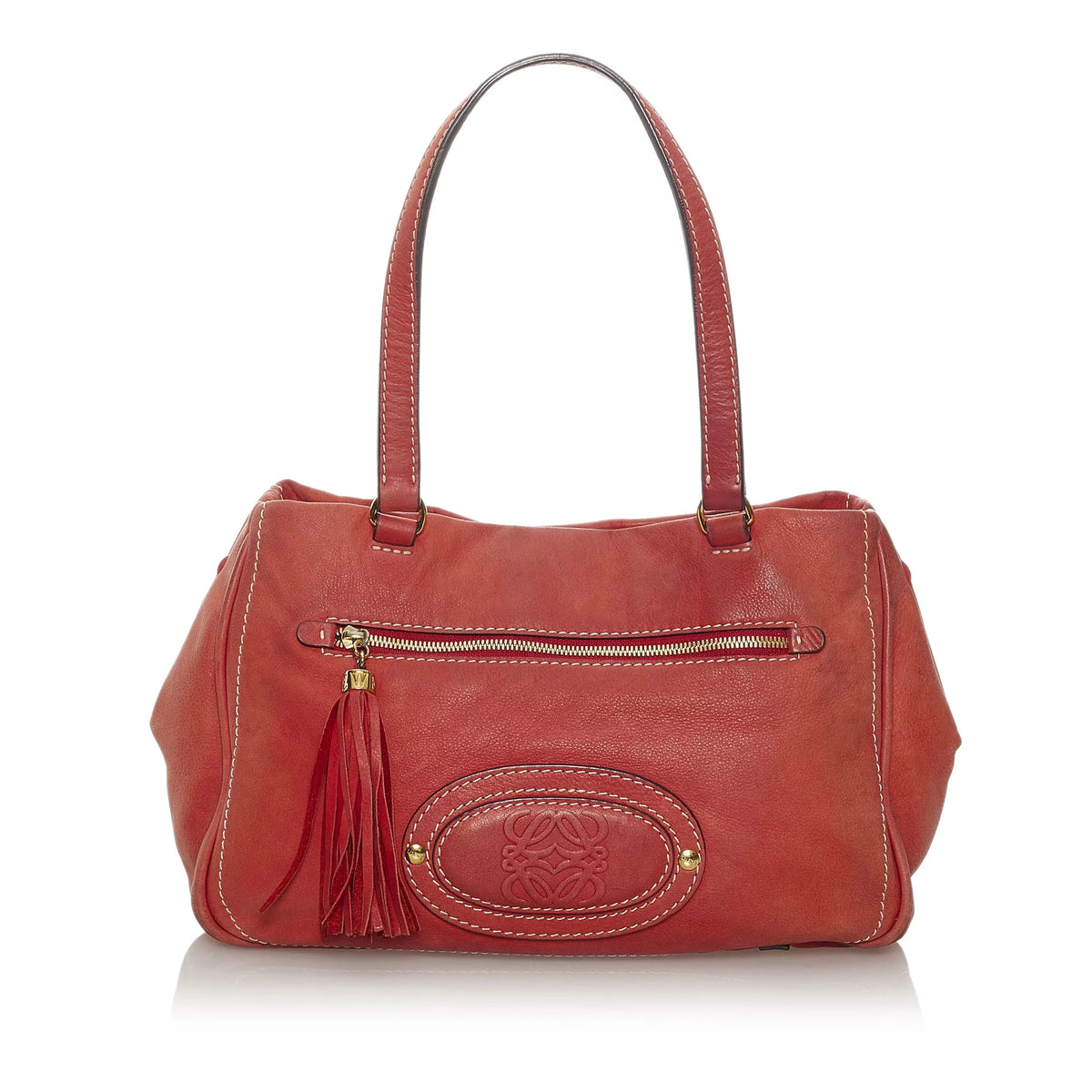 Pre-Owned Calf Leather Shoulder Bag Q347