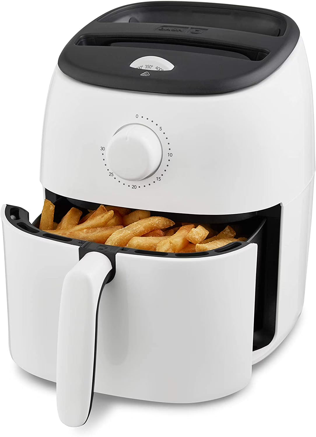 White 2.6Qt Electric Air Fryer Oven Cooker with Non Stick Fry Basket T44176