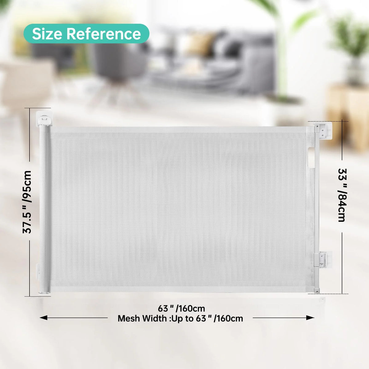 Retractable Baby Gate White J17372