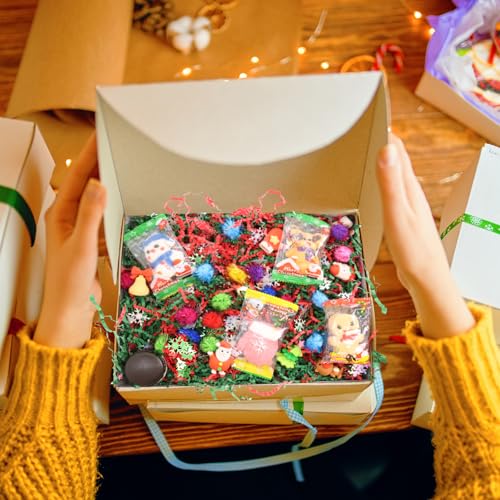 1LB Christmas Crinkle Cut Paper Basket Filler N4421