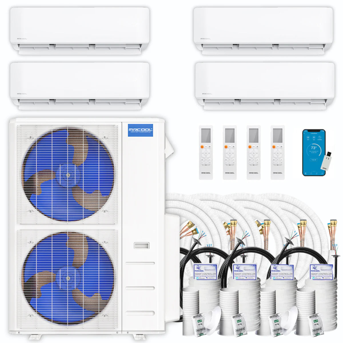 48,000 BTU 4 Zone Ductless Air Conditioner and Heat Pump R41651