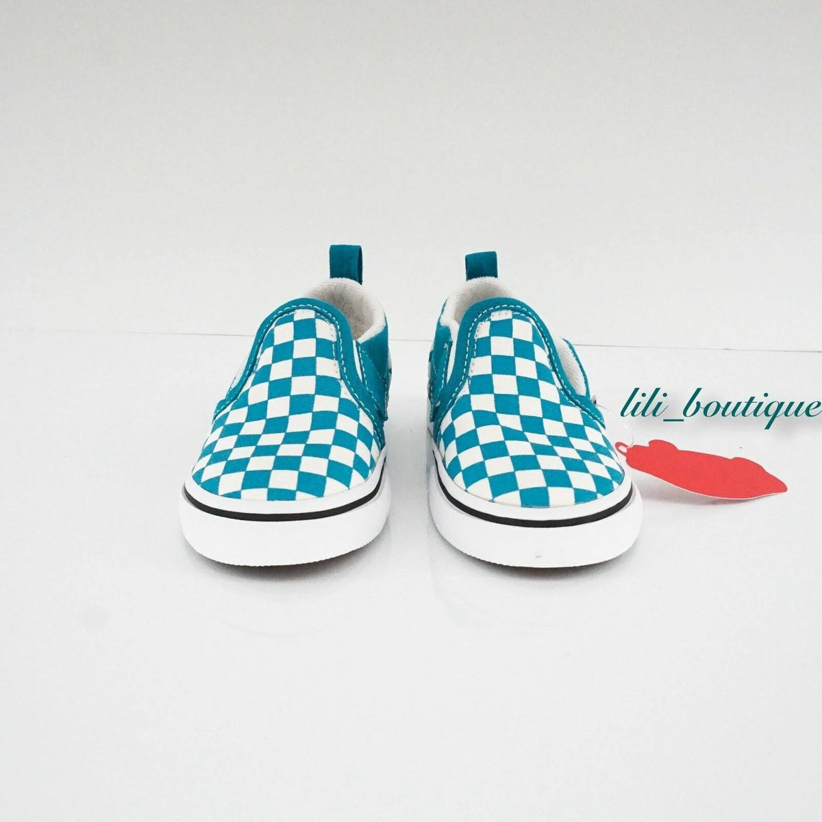 Checkerboard Slip-On V (Caribbean Sea/True White) Q355