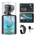 4K 60fps Dual Screen Action Camera with External Microphone E50711