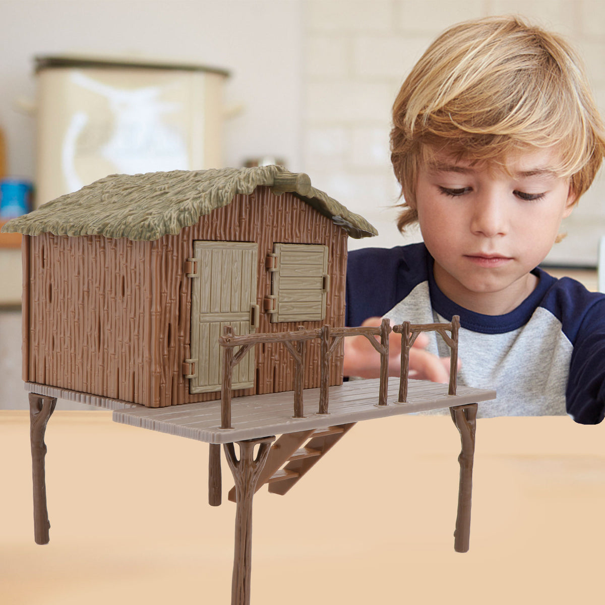 Miniature DIY Farmhouse Model Assembled Educational Toys Y2847