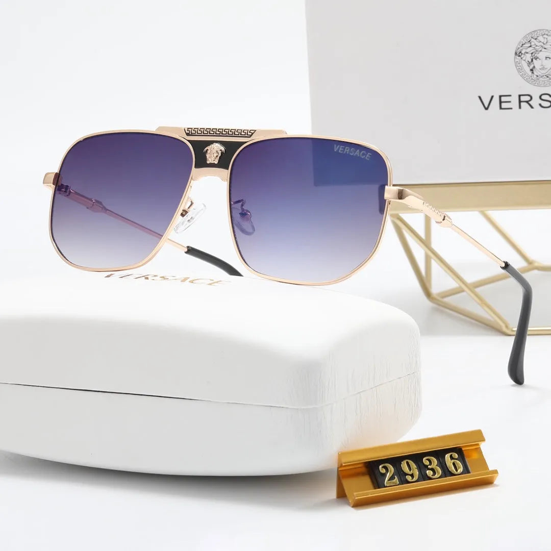 Round Stripe Printed Polarized Sunglasses Y409158