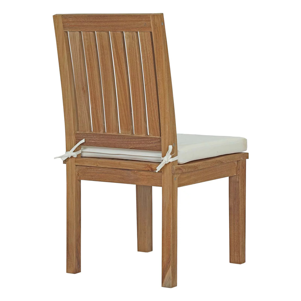 White Wood Outdoor Dining Chair and Table Set M35318