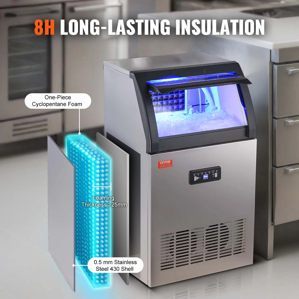 Commercial Ice Maker 120LBS/24H 29LBS Storage M354623