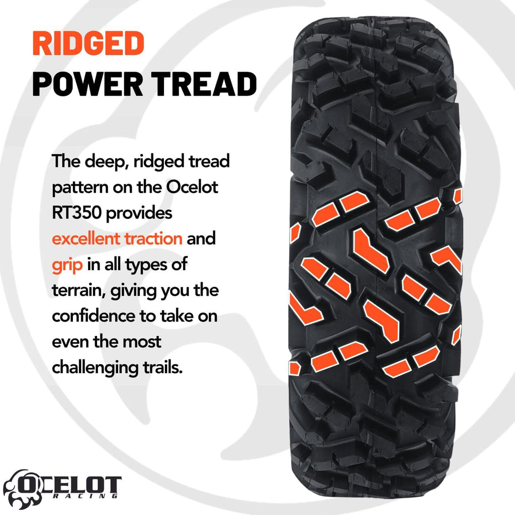 25x8x12 UTV Tires All-Terrain Tire 6-Ply Bias Non-Directional Aggressive Tread A748221