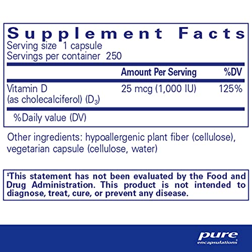 Vitamin D3 25 mcg 1,000 IU Supplement 120 Capsules Y402129