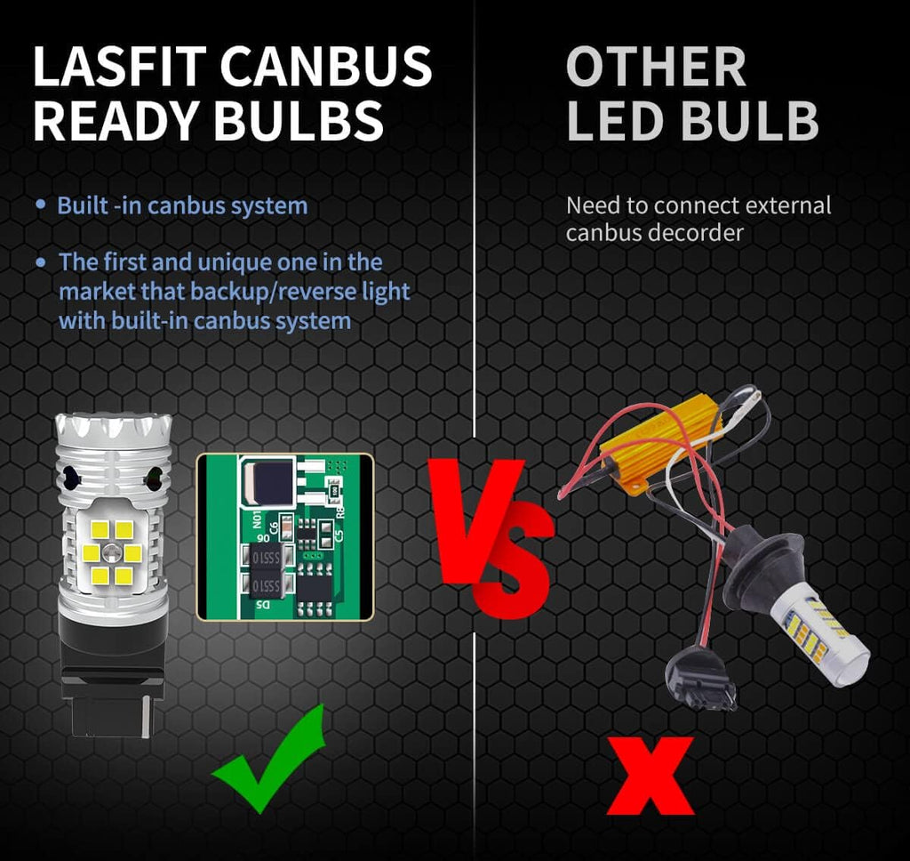 LED Bulb Backup Reverse Light Xenon White 1600LM Pack of 2 L85104