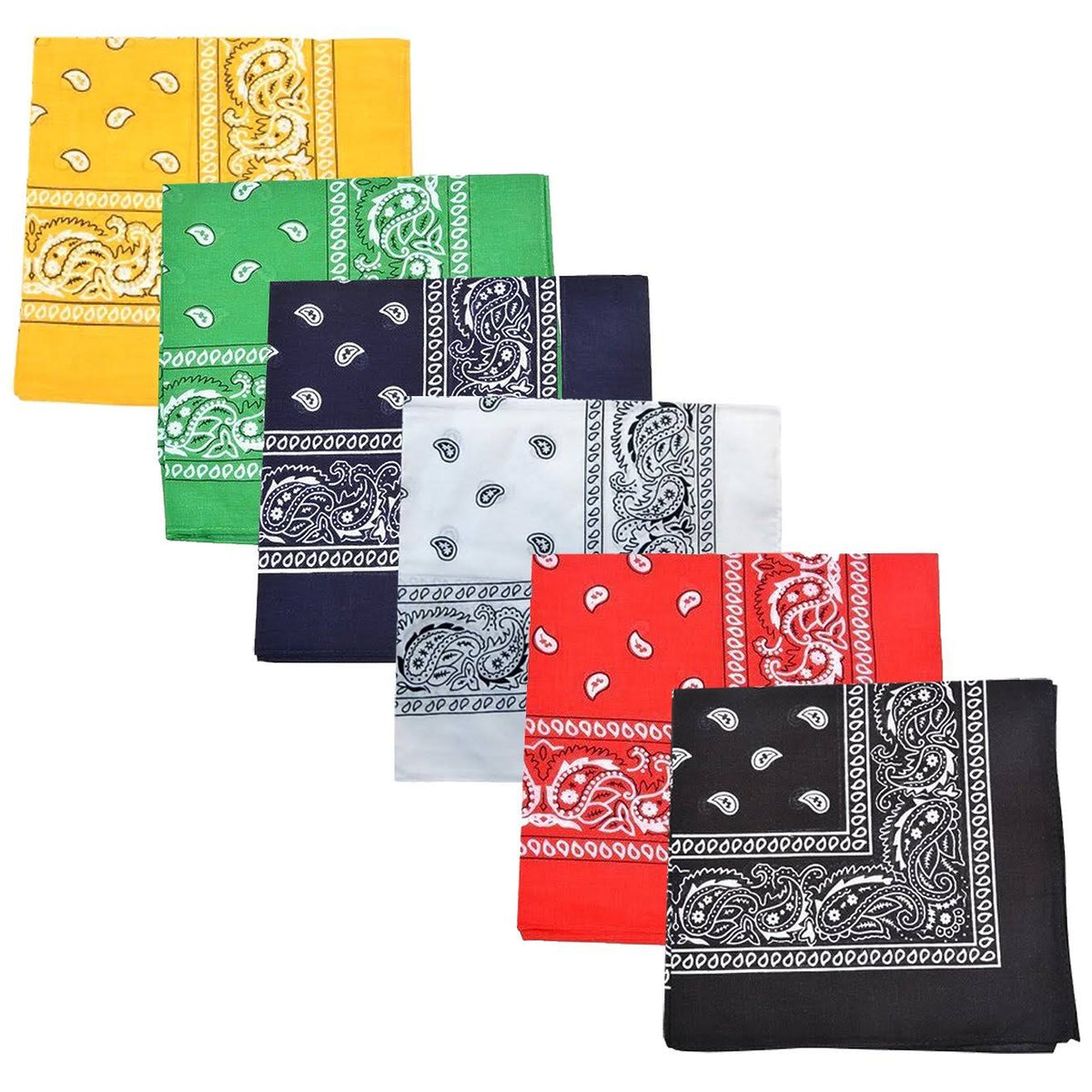 Orange 100% Polyester Bandanas - 72 Pack N11633