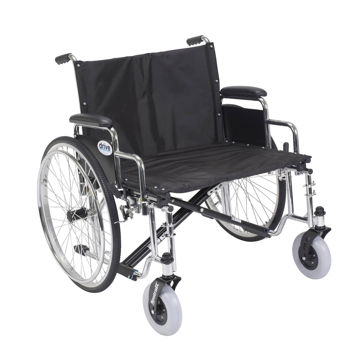 Heavy Duty Extra Wide Wheelchair with Detachable Full Arms Y939