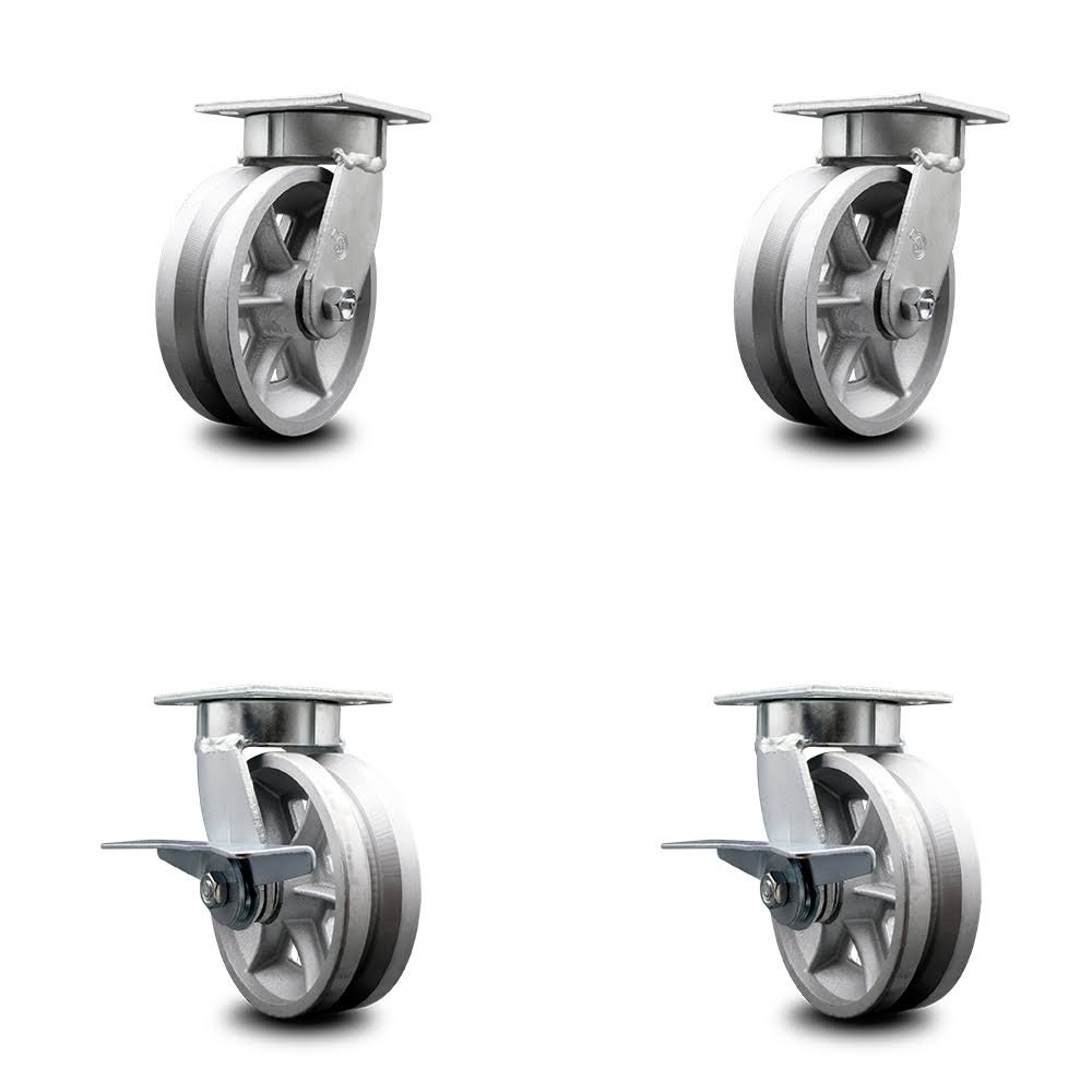 6x22 V Groove Semi Steel Caster K497961
