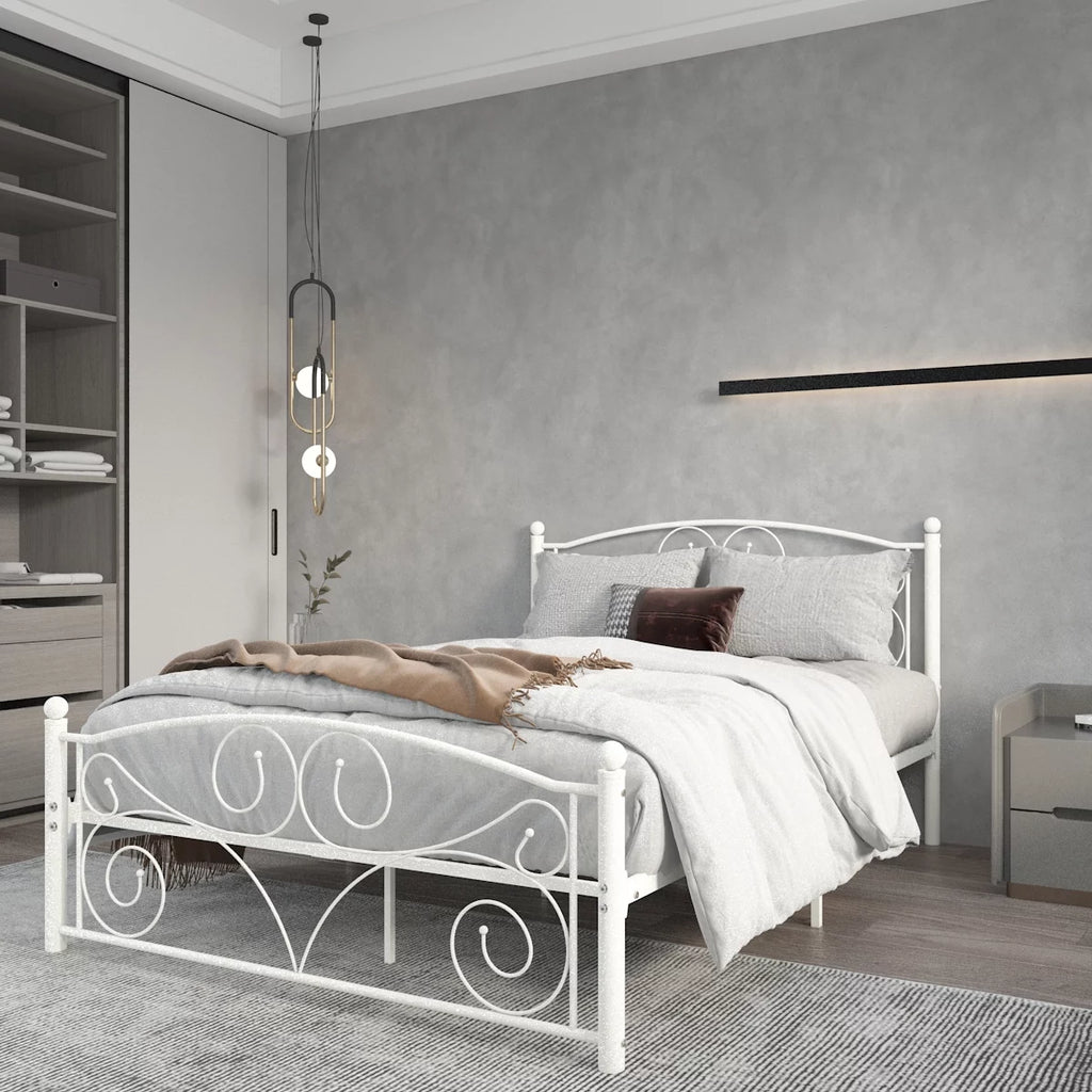 Full Size Metal Bed Frame with Headboard and Footboard S915820