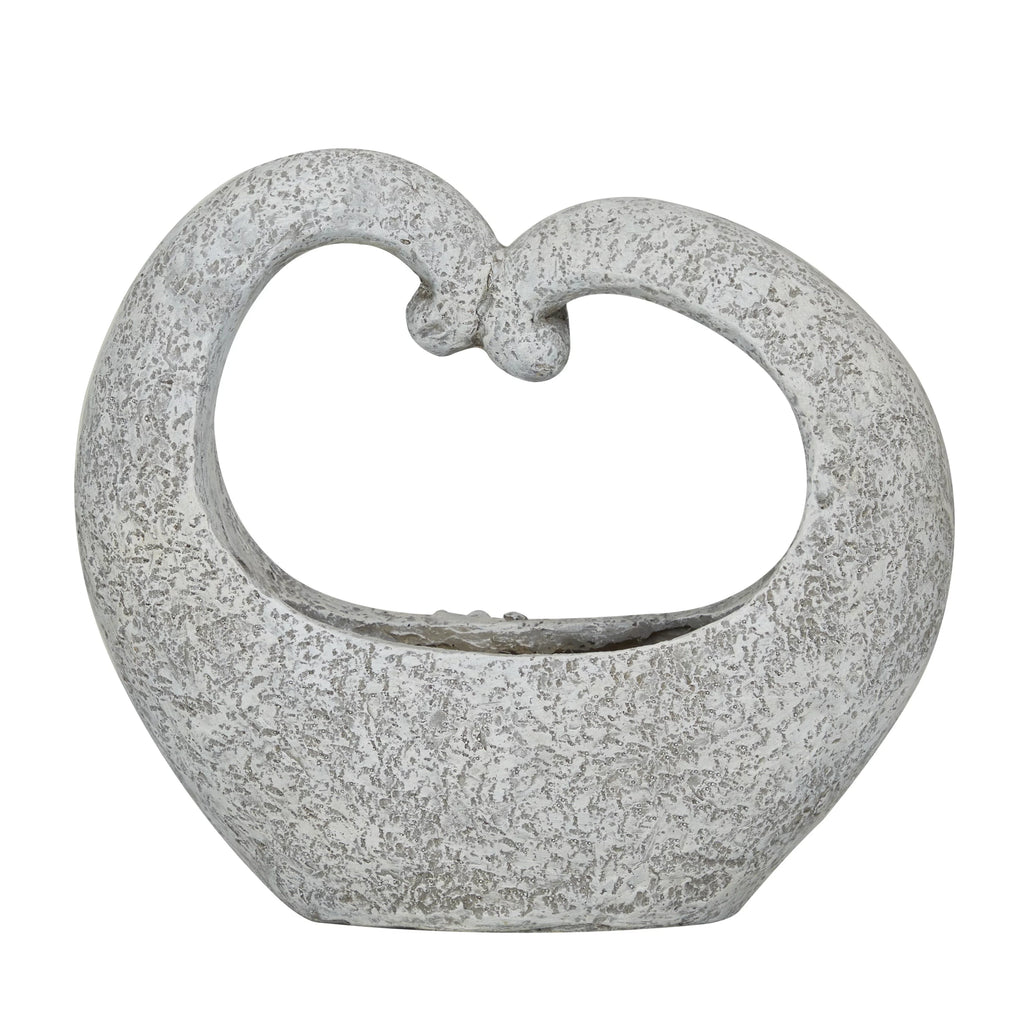 Gray Fiberglass Planter with Stone Mosaic Design P228