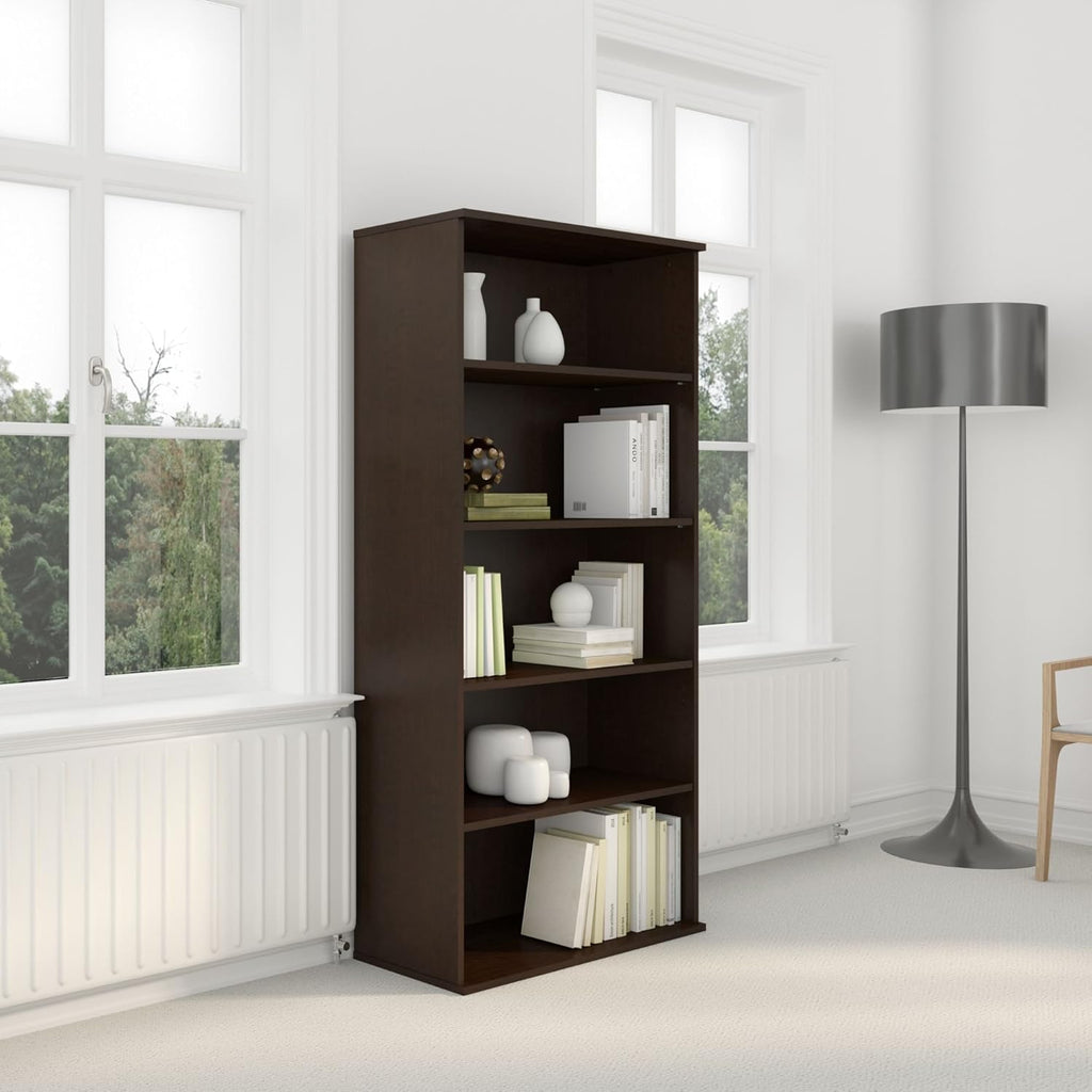 5 Shelf Bookcase in Mocha Cherry T748937