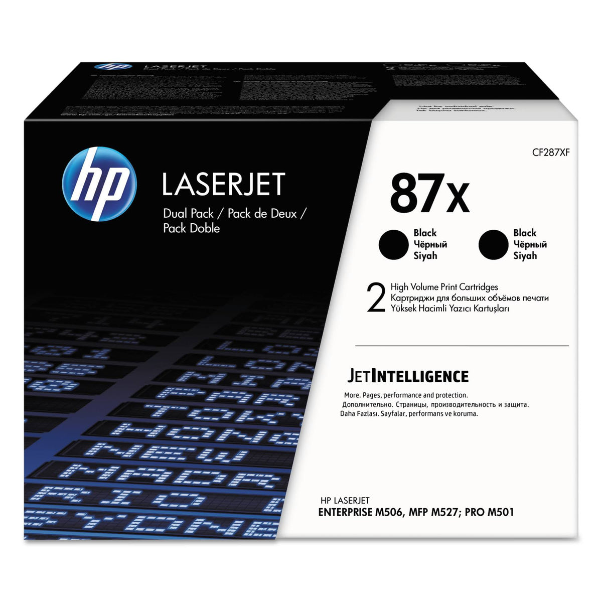 Black High Yield Toner Cartridge, 2/Pack O35357