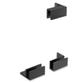 Matte Black Frameless Fixed Glass Shower Panel A713