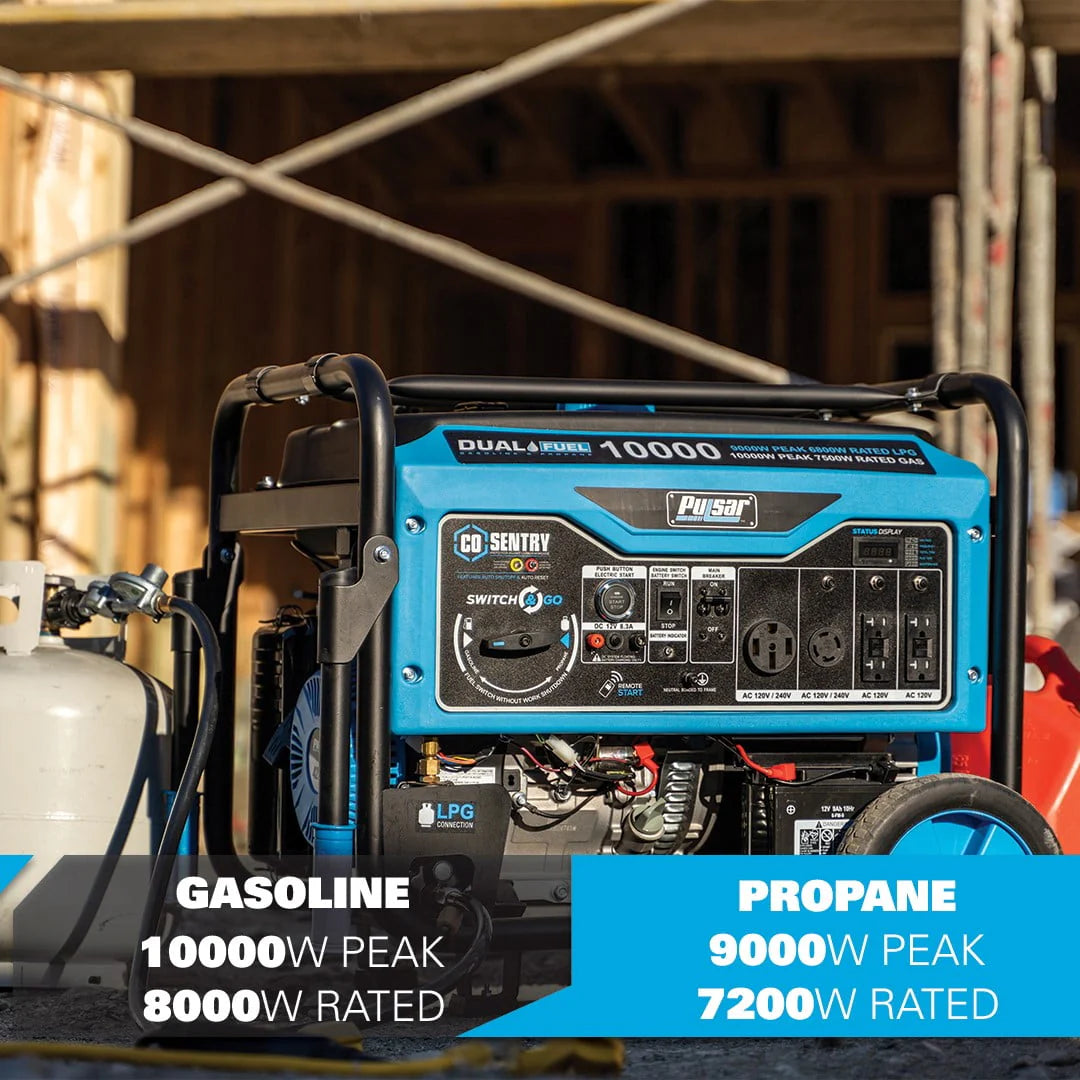 10,000 Watt Dual Fuel Portable Generator with Remote Start X61002