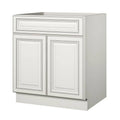 White 30 inch Double Door Sink Base Cabinet R863614