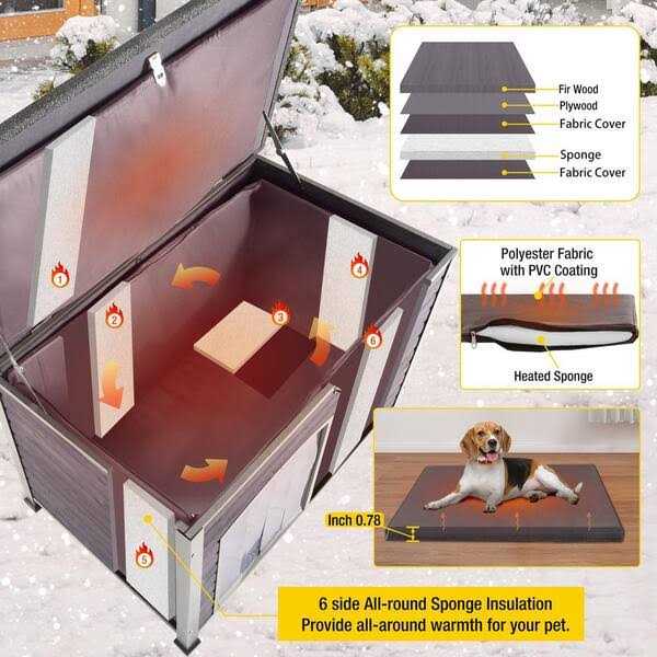Insulated Outdoor Dog House with Waterproof Roof Z4852