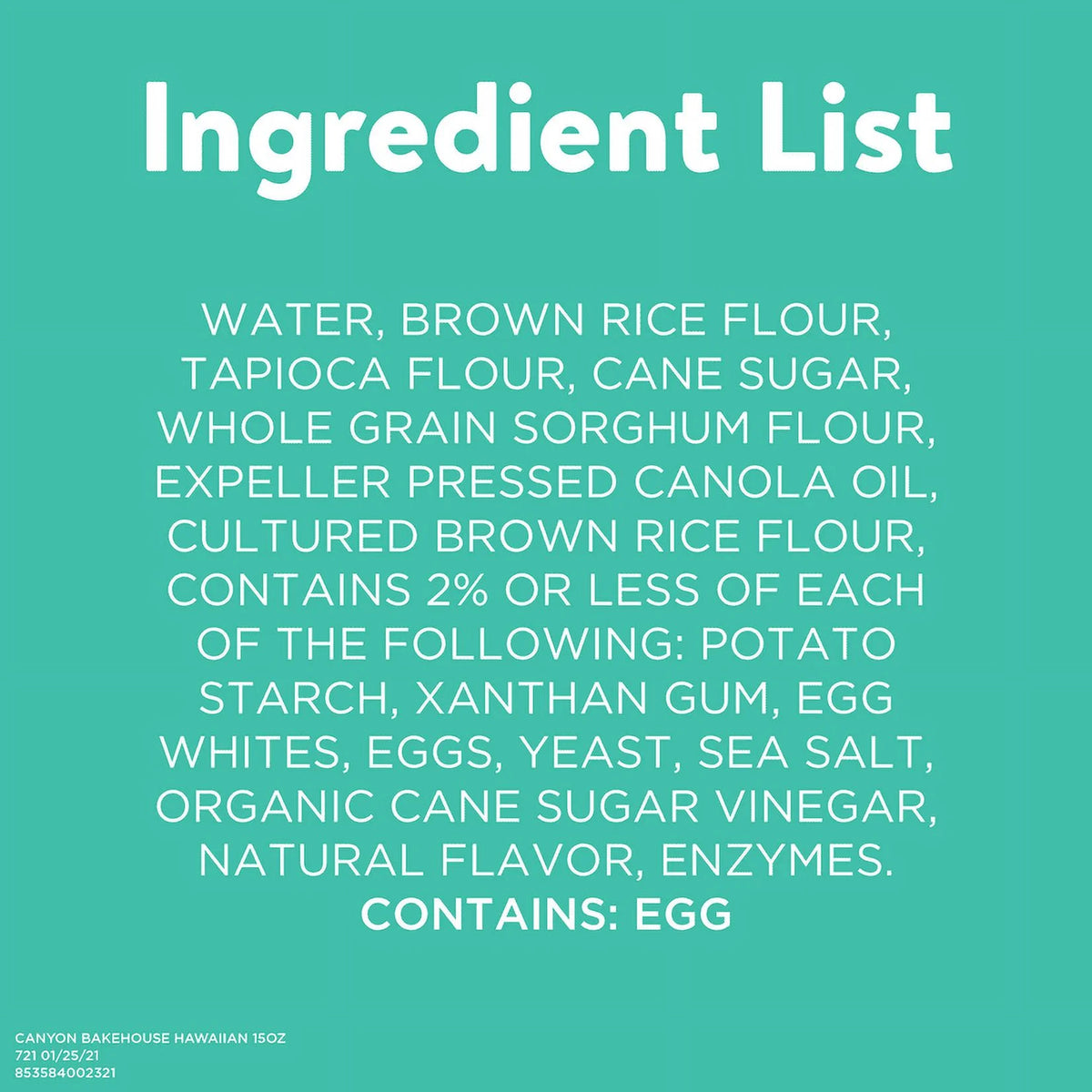 Hawaiian Sweet Bread Without Gluten W50174